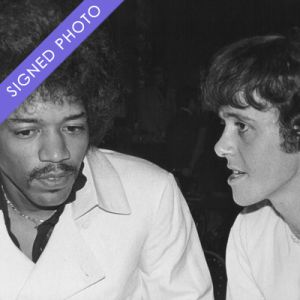 DONOVAN AND JIMI HENDRIX, 12 X 8 INCHES / HAND SIGNED BY DONOVAN